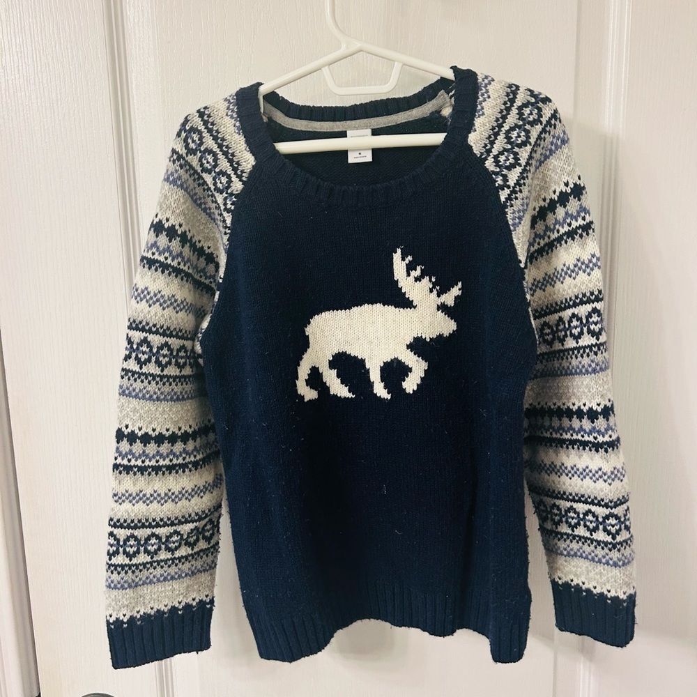 Janie and Jack Nordic Navy Reindeer Sweater! ❄️